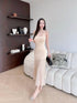 SIRINNN KNITTED Spaghetti Strap Maxi Dress